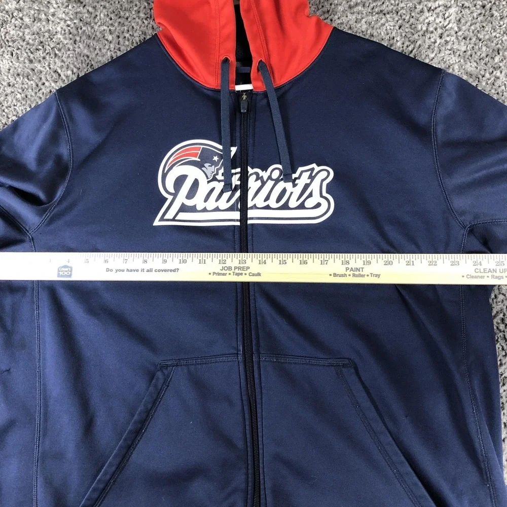 New England Patriots Sweatshirt Mens XL Blue NFL Football Nike Therma Fit